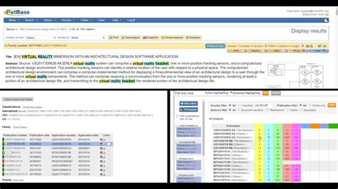 Navigating patent data with PatBase .